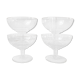 Set of 4 wide glasses of champagne in crystalline 60s
