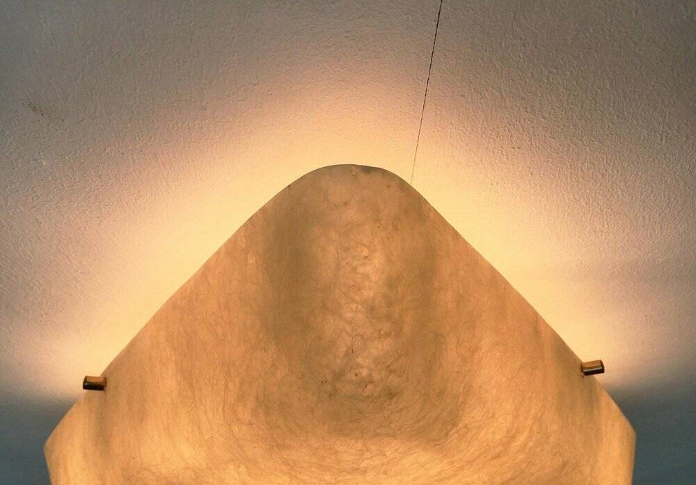 Mid-Century Minimalist Triangular Ceiling Lamp in Fibreglass, 1960s