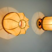 Pair of “cocoon” wall lights, Italy, 1970