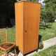 Vintage wardrobe 1960 blond wood and metal feet