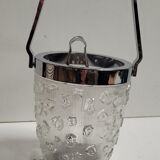 Bucket ice cubes glass