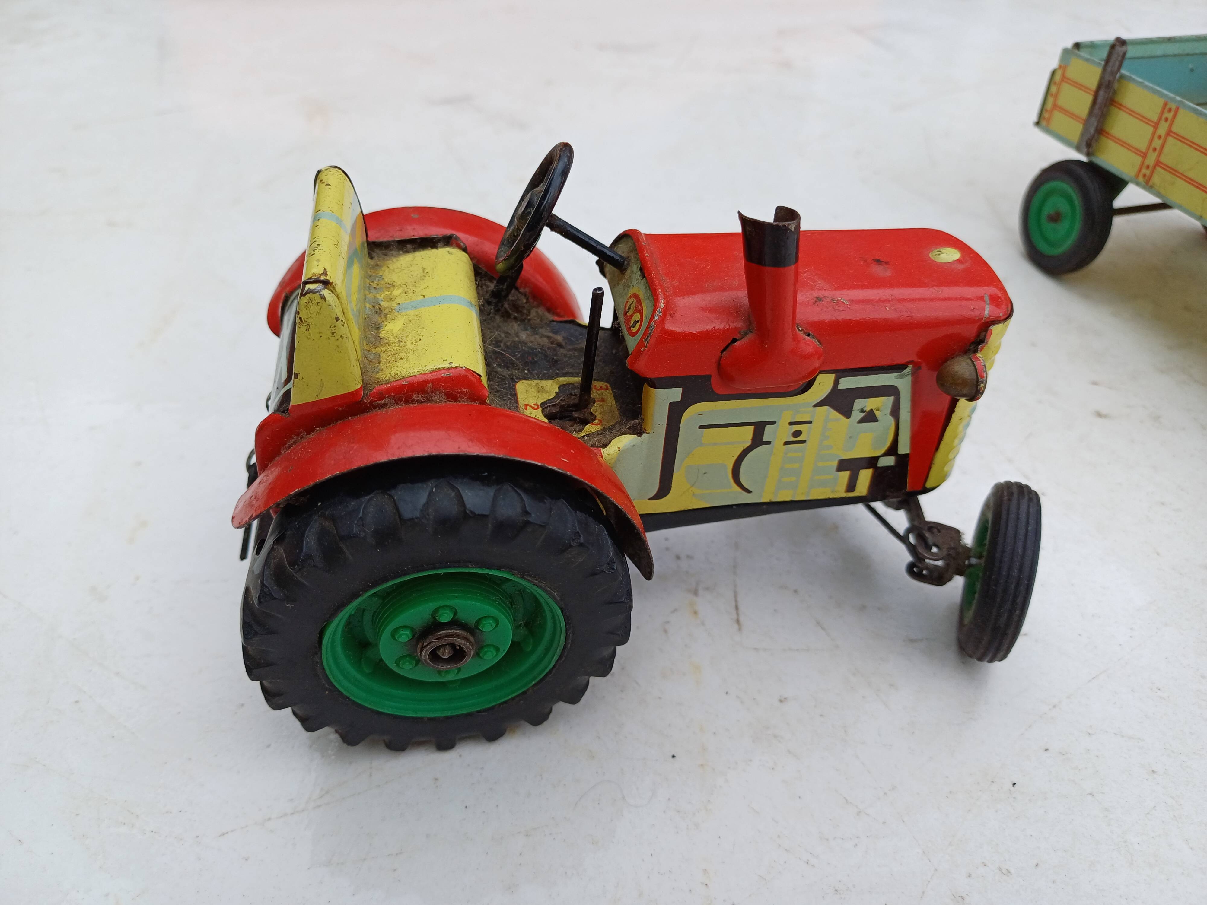 Friction metal tractor and trailer