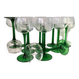 Set de 12 verres à vin d’Alsace en cristallin