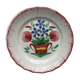 Assiette faience ancienne décor panier