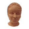 Young girl model clay bust