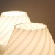 Pair of vintage mushroom table lamps - 1960s - swirled Murano glass - Italian design