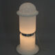 White glass floor lamp, czechoslovakia, 1970s
