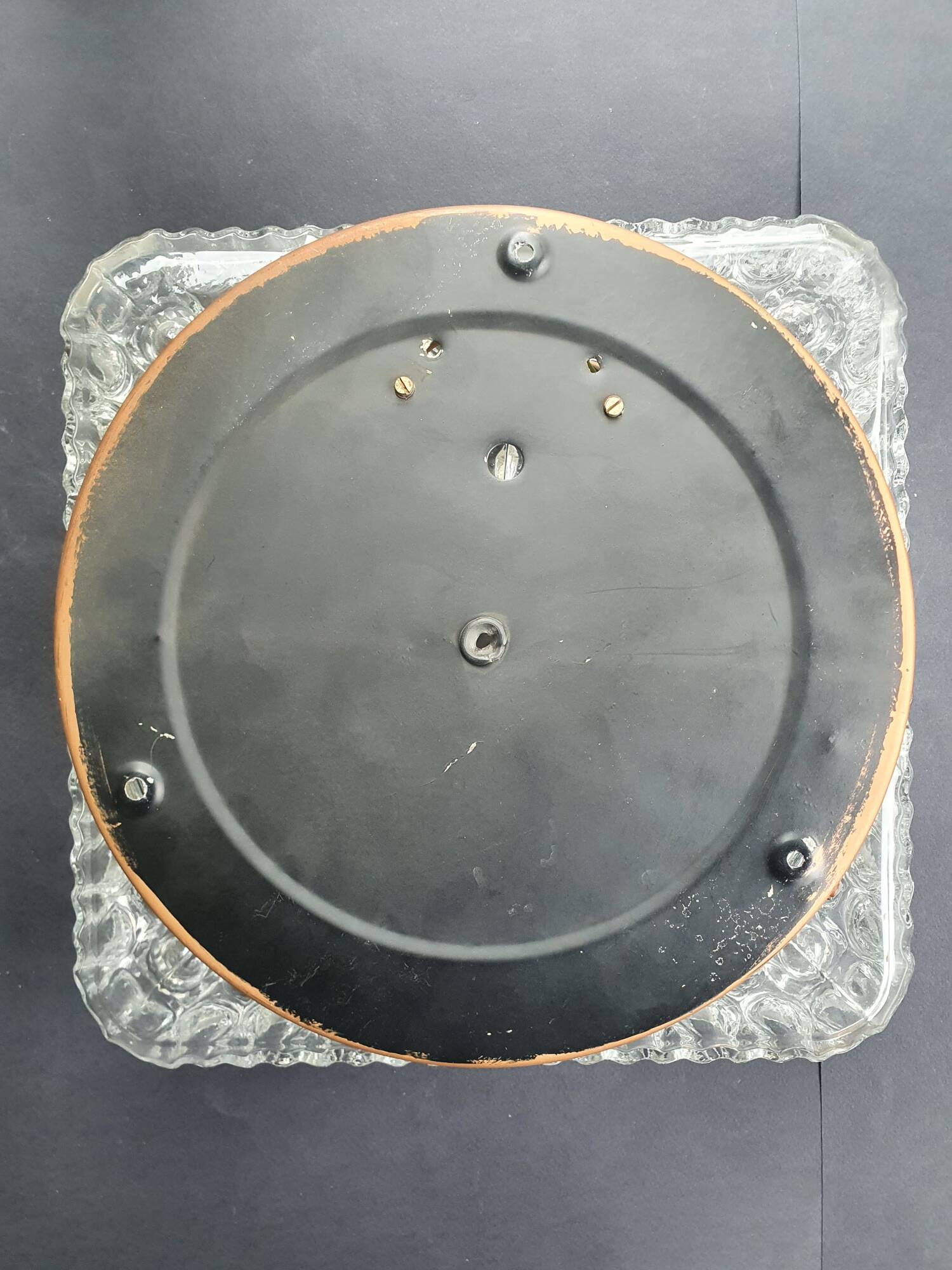 Large ceiling light or vintage wall sconce from the 1970s.