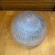 Vintage White Metal Support + Moulded Glass Ceiling Light Fixture