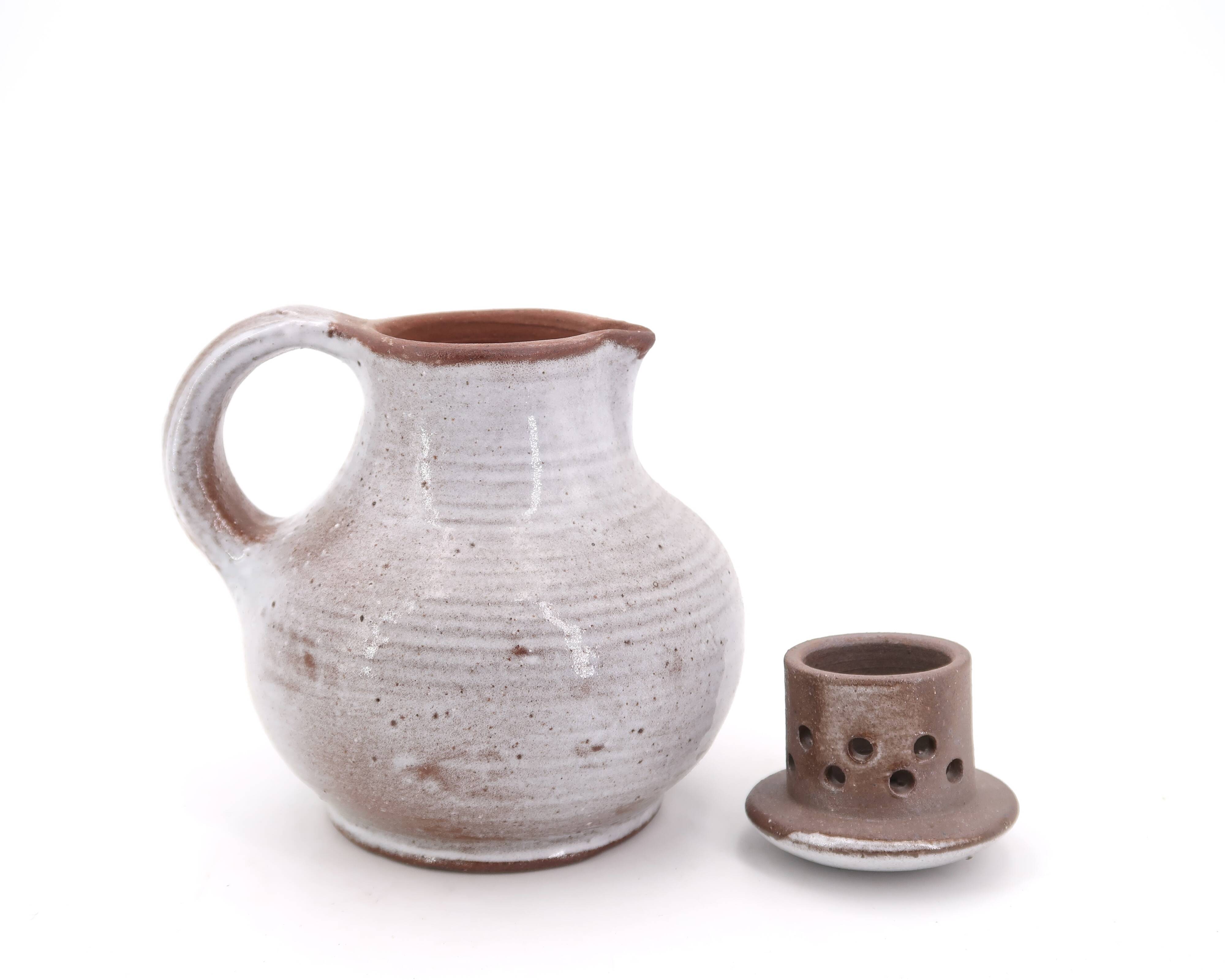 Stoneware teapot by Jeanne and Norbert Pierlot, Ratilly, 1960s