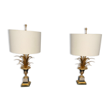 Pair of lamps ears / pineapple by Boulanger, 1970s