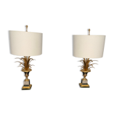 Paire de lampes épis / ananas par Boulanger, 1970s