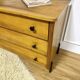 Vintage chest of drawers feet black metal