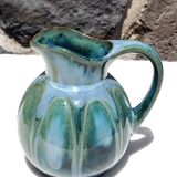 Blue ceramic melon pitcher