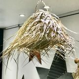 Wicker and raffia suspension