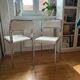 Pair of chrome bouclette chairs