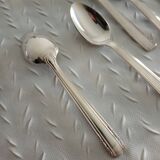 12 moka spoons in silver metal art deco