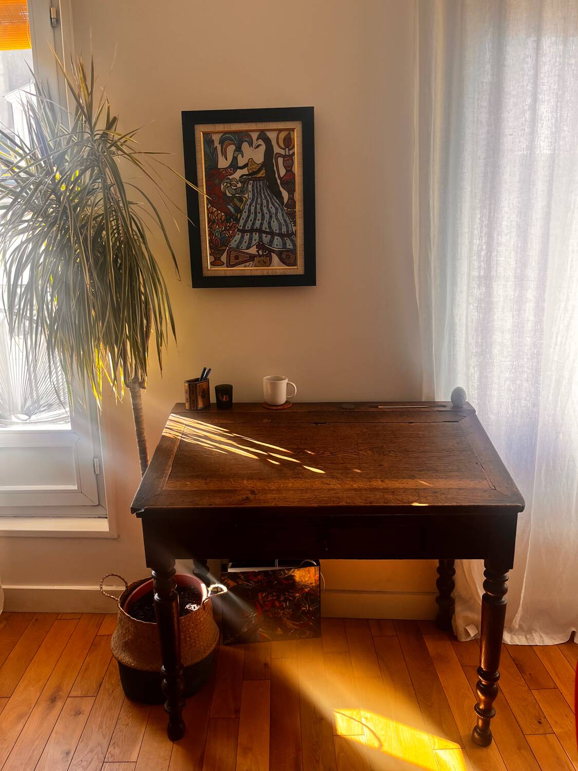 Antique sloped desk / vintage secretary