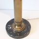 Neo-classical bronze lamp, opaline vasque, 1950