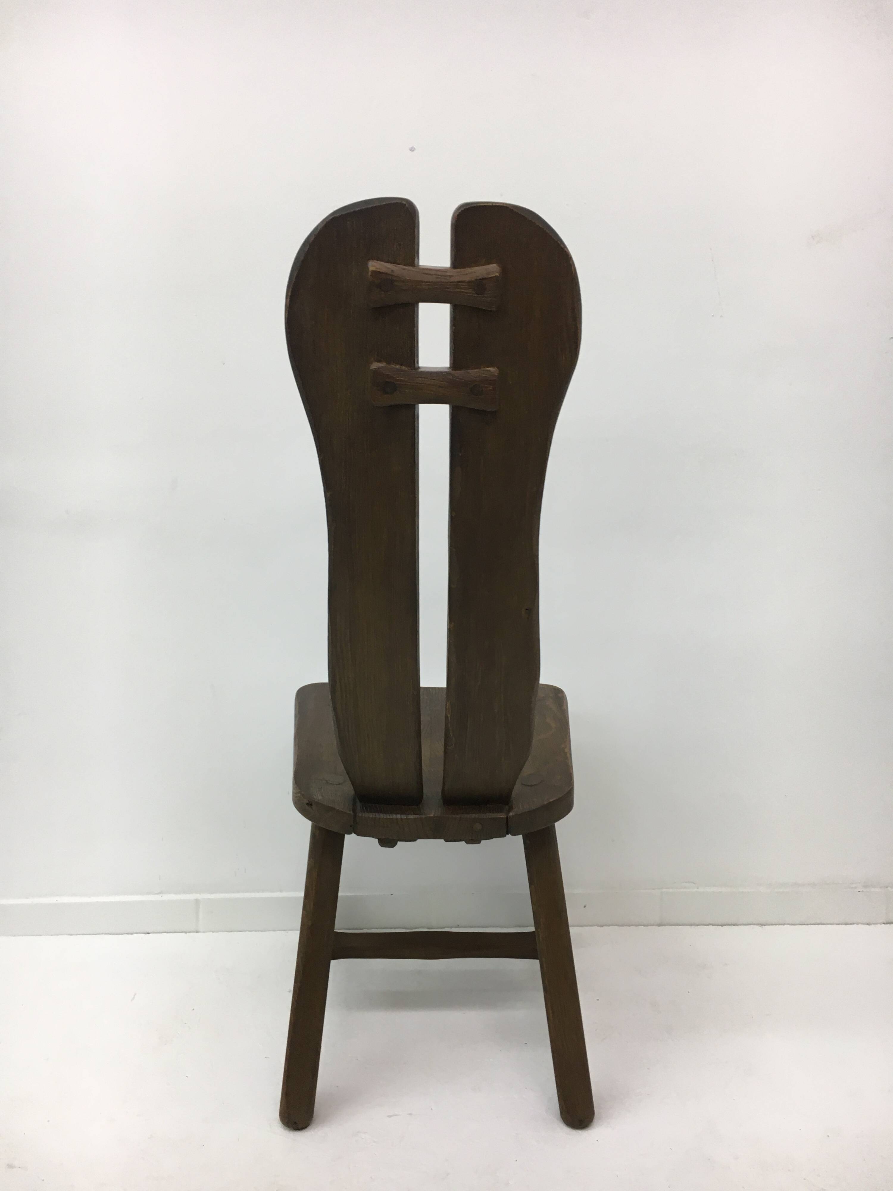 Set of 4 Belgian Brutalist Dining Chairs from De Puydt, 1970’s
