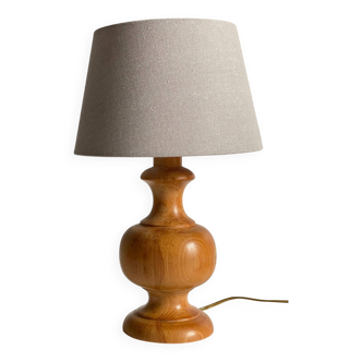 Lampe bois tourné façon campagne vintage