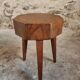 Vintage Oak Stool – Solid Oak Seat – Rustic 1960s Crafts – 31×31×50 cm