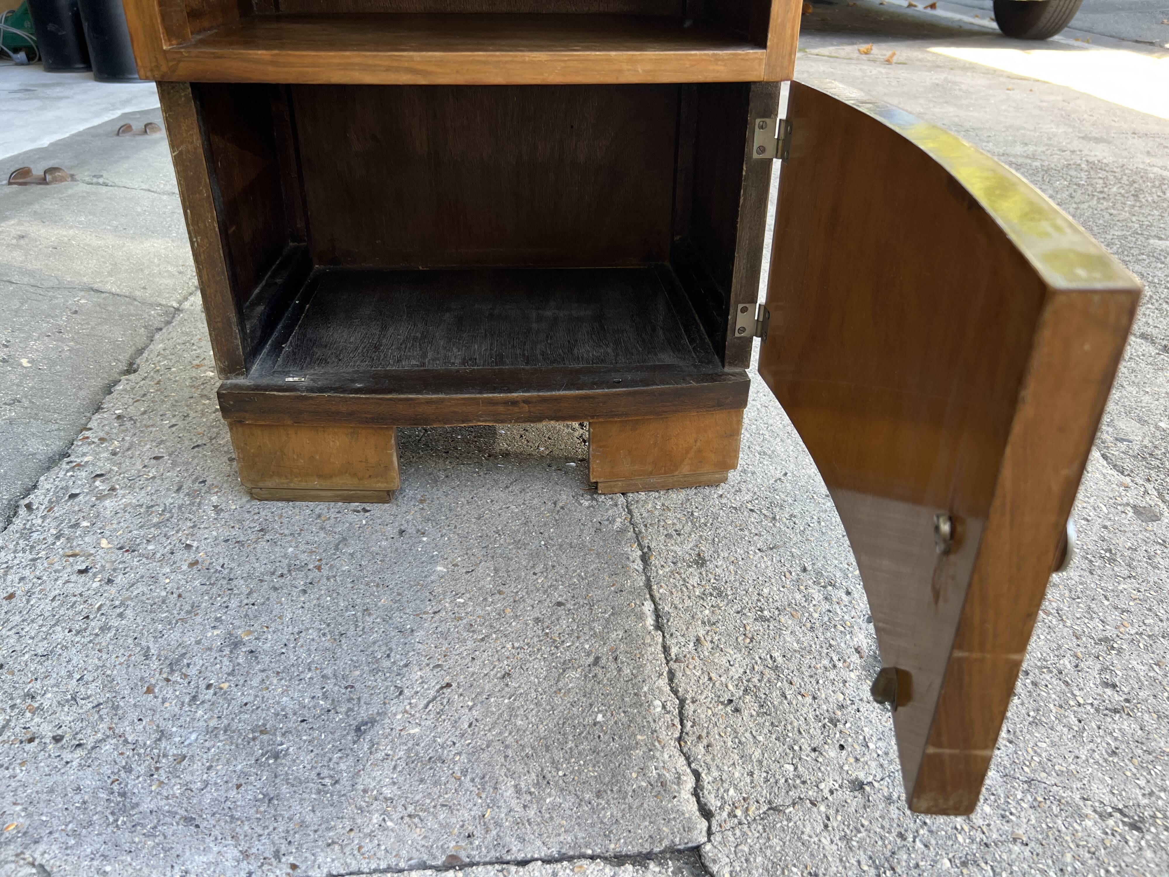 Bedside table with art deco marble