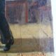 HS PAINTING/CANVAS GENRE SCENE "DANCING COUPLE" signed M.RUMMELHART 1949