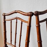 Paire de chaises bois tourné et cannage