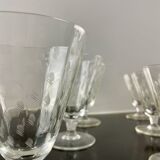 Service de verres ciselés