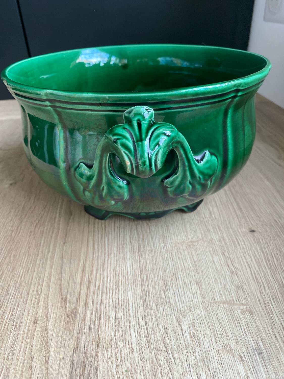 green earthenware soup tureen