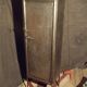 Industrial metal column cabinet.