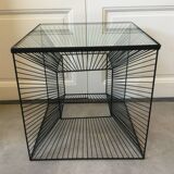 Cubic steel wire console table