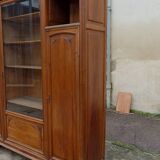 Art Nouveau display bookcase in walnut, circa 1910