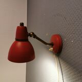 Wall lamp in orient red color, 50s