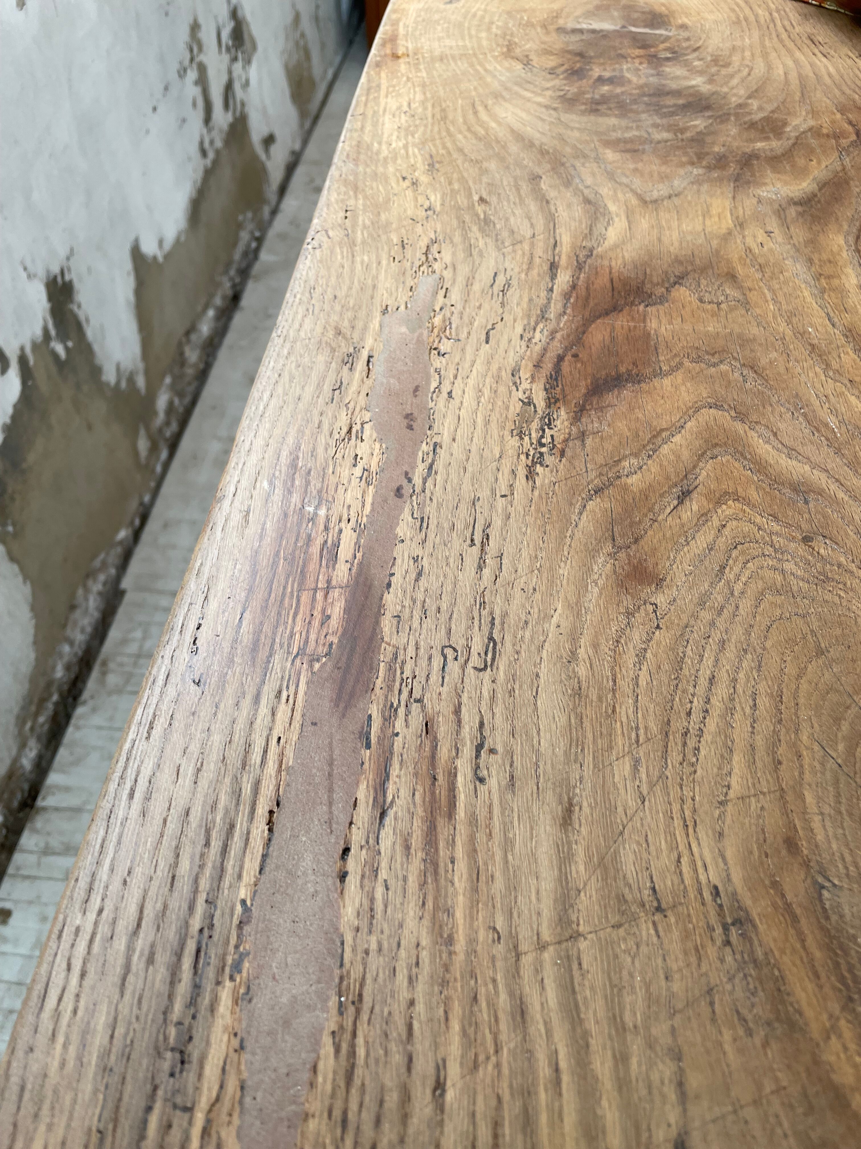 Farmhouse table in oak and walnut 2m