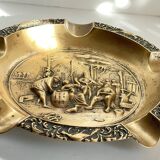 Large Vintage Solid Brass Ashtray