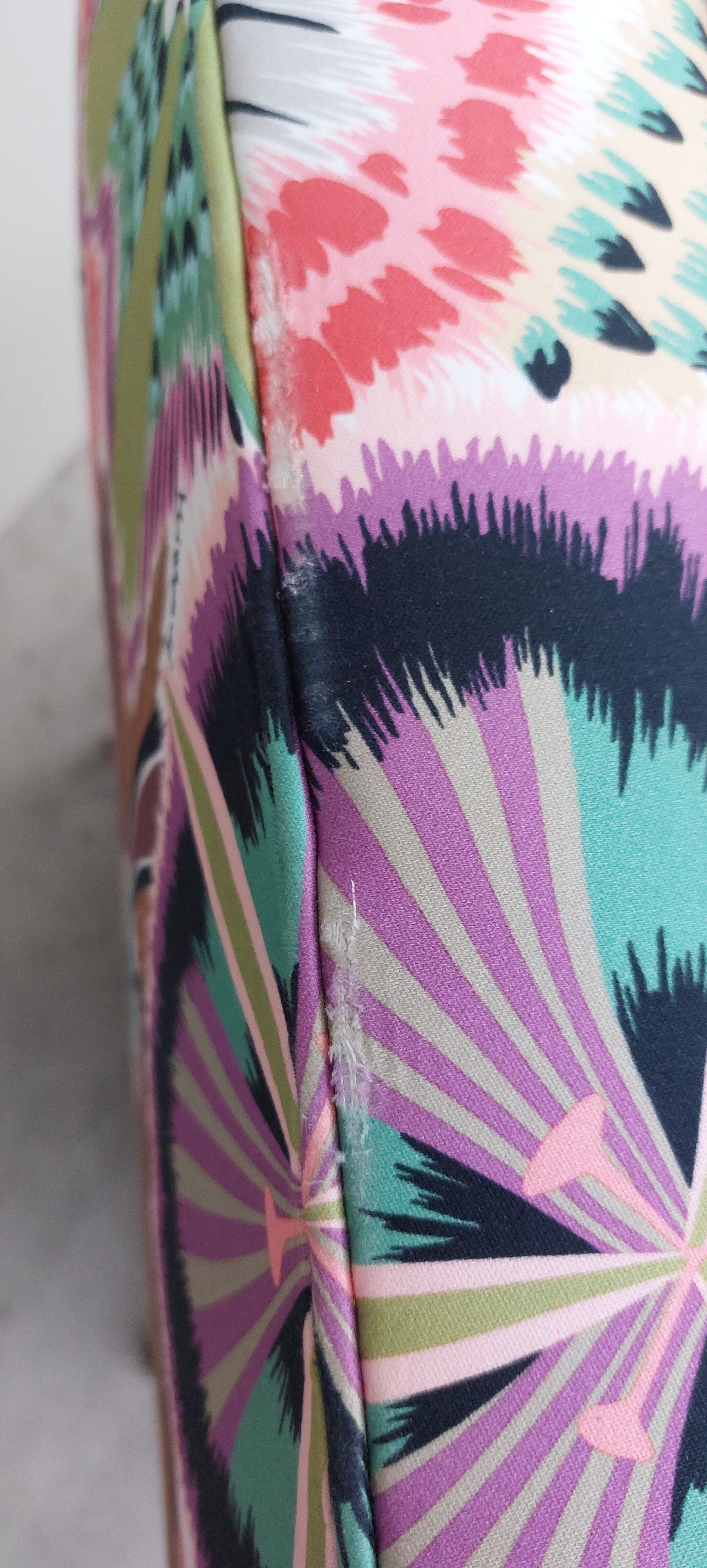 Pair of toad armchairs Napoleon III tapestry missoni italy