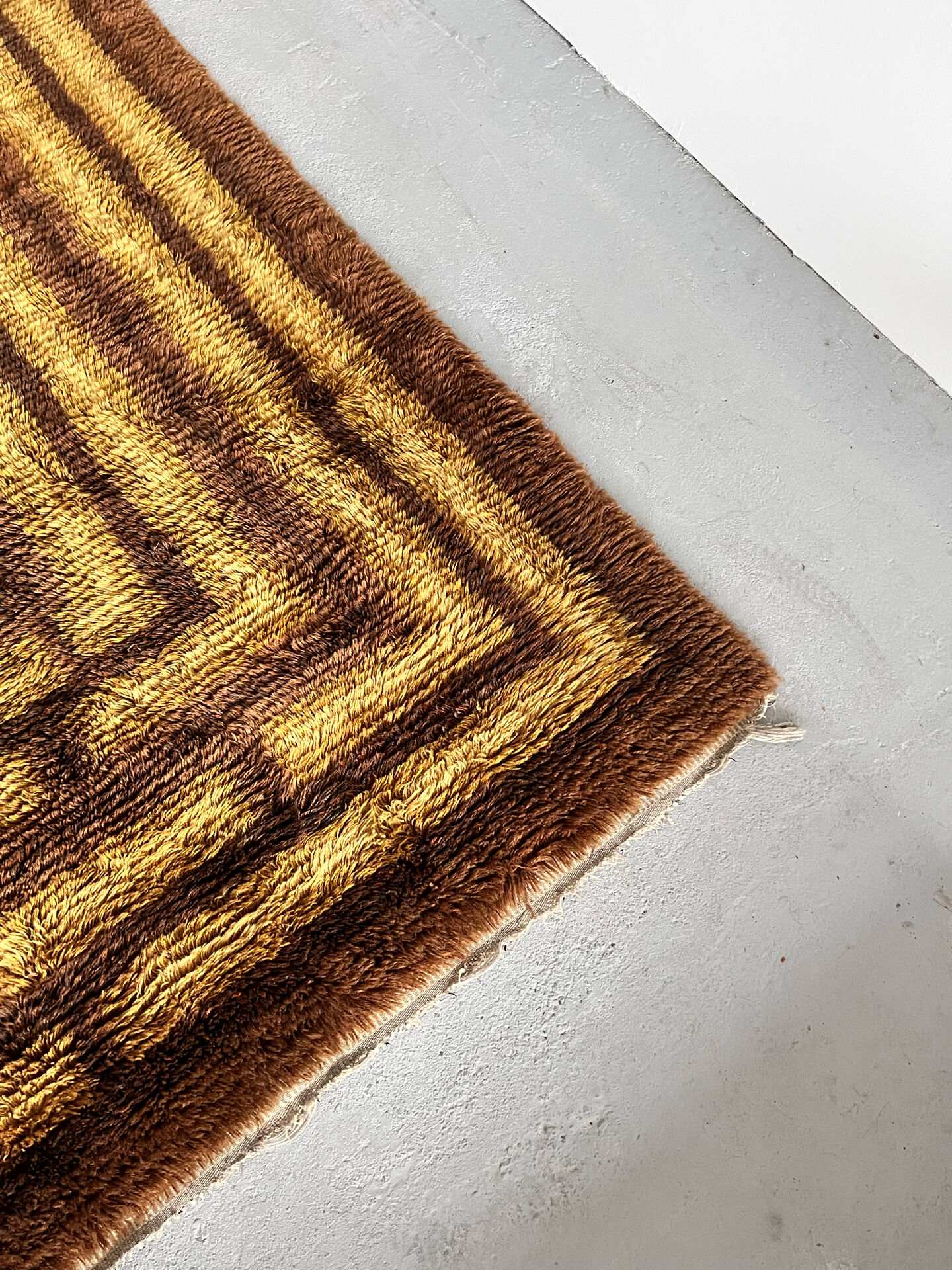 Scandinavian Rya Rug, 1960’s, 100% Wool, Mid Century