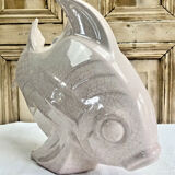 Cracked ceramic fish Art Deco Le Jan