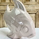 Poisson céramique craquelé Art Déco Le Jan