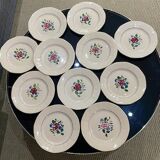 Set of 11 Digoin Sarreguemines plates
