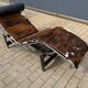Cassina LC4 Le Corbusier original (signed) in cowhide, in new condition.