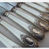 12 anciens couteaux Manche argent fourré