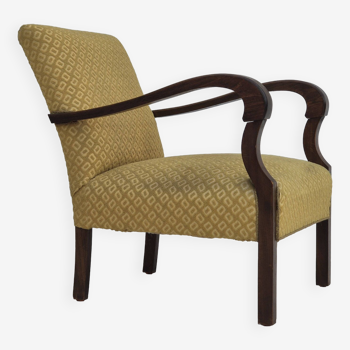 1950s, Danish design, armchair in original condition, furniture cotton/ wool fabric.