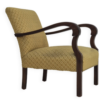 1950s, Danish design, armchair in original condition, furniture cotton/ wool fabric.