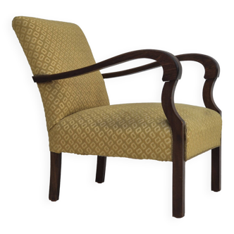 1950s, Danish design, armchair in original condition, furniture cotton/ wool fabric.