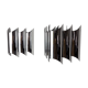 Pair of Raak wall lamps, space-age chrome design, Germany, 1970