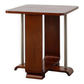 Art Deco square side table in oak veneer, France ca. 1925