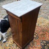 Bedside louis philippe in walnut and marble